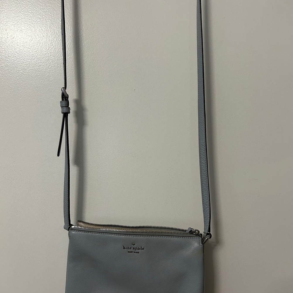 Kate Spade Light Gray/blue Crossbody Bag
